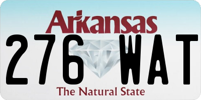 AR license plate 276WAT