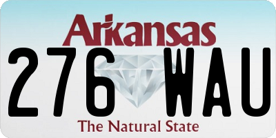 AR license plate 276WAU