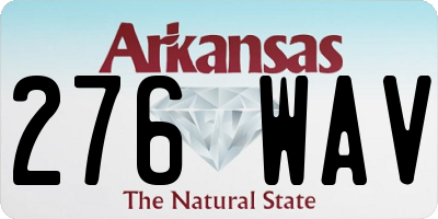 AR license plate 276WAV