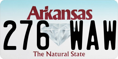AR license plate 276WAW