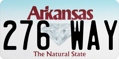 AR license plate 276WAY