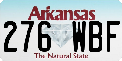 AR license plate 276WBF
