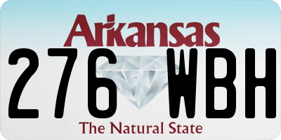 AR license plate 276WBH