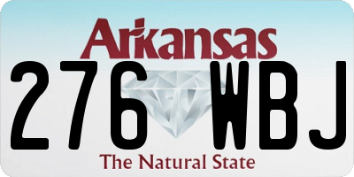 AR license plate 276WBJ