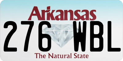 AR license plate 276WBL