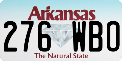 AR license plate 276WBO