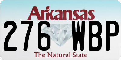 AR license plate 276WBP