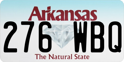 AR license plate 276WBQ