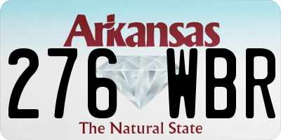 AR license plate 276WBR