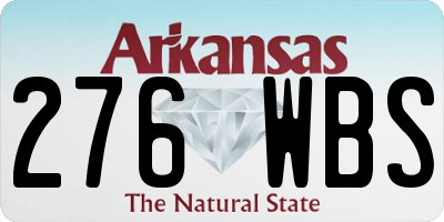 AR license plate 276WBS
