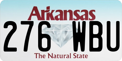 AR license plate 276WBU