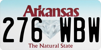 AR license plate 276WBW