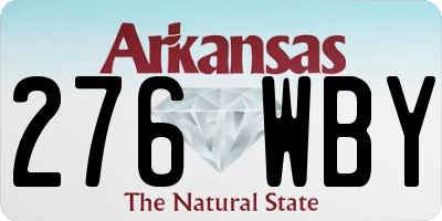AR license plate 276WBY