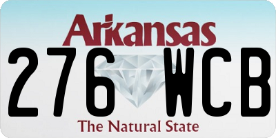 AR license plate 276WCB