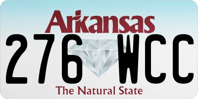 AR license plate 276WCC