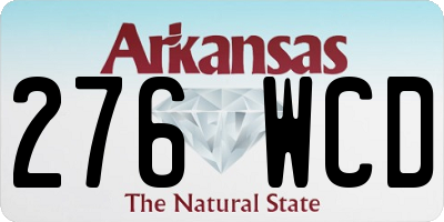 AR license plate 276WCD