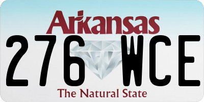 AR license plate 276WCE