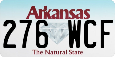 AR license plate 276WCF