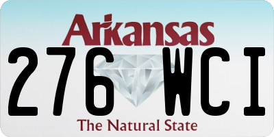 AR license plate 276WCI