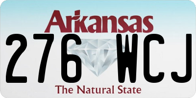 AR license plate 276WCJ