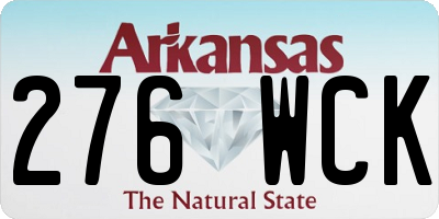 AR license plate 276WCK