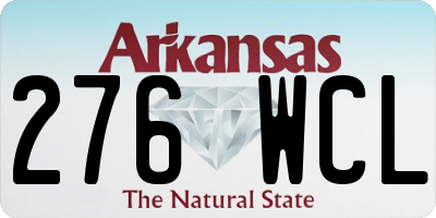 AR license plate 276WCL