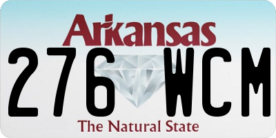 AR license plate 276WCM