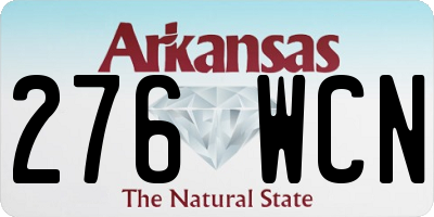 AR license plate 276WCN