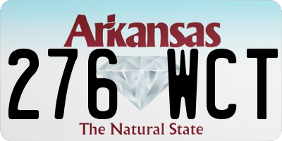 AR license plate 276WCT