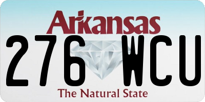 AR license plate 276WCU