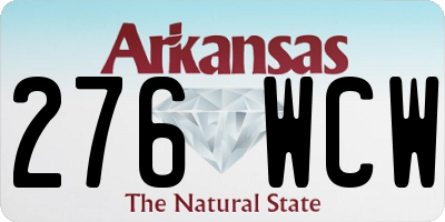 AR license plate 276WCW