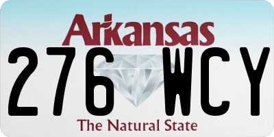 AR license plate 276WCY