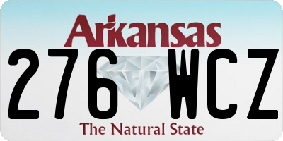 AR license plate 276WCZ