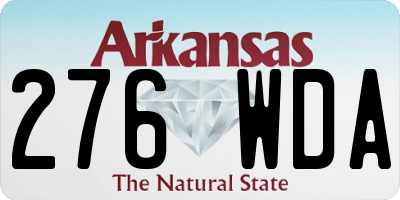 AR license plate 276WDA