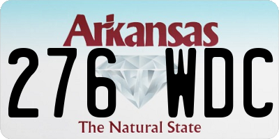 AR license plate 276WDC