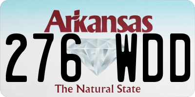 AR license plate 276WDD