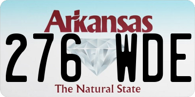 AR license plate 276WDE