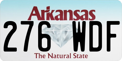 AR license plate 276WDF