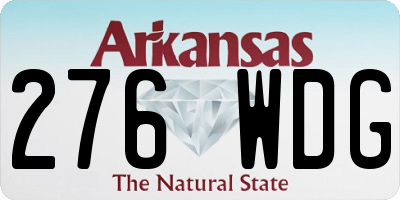 AR license plate 276WDG
