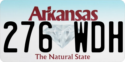 AR license plate 276WDH