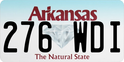 AR license plate 276WDI