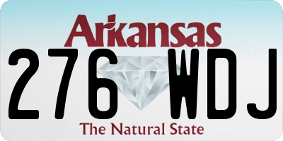 AR license plate 276WDJ