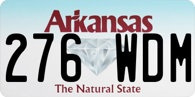 AR license plate 276WDM