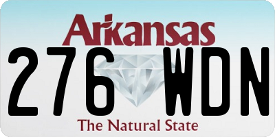 AR license plate 276WDN