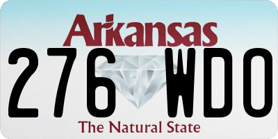 AR license plate 276WDO