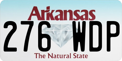 AR license plate 276WDP