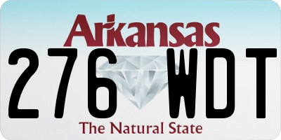 AR license plate 276WDT