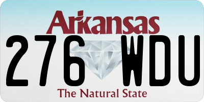 AR license plate 276WDU