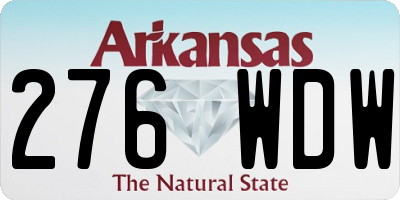AR license plate 276WDW