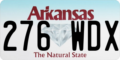 AR license plate 276WDX